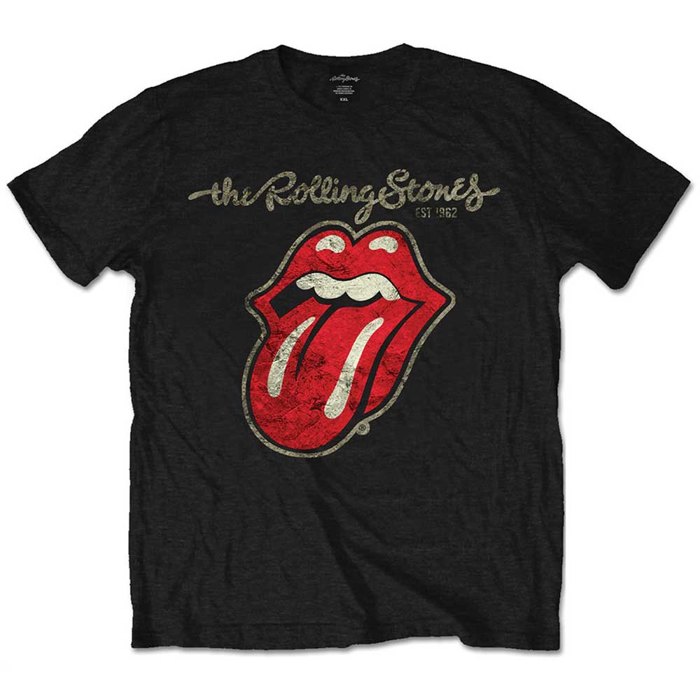 The Rolling Stones tričko Plastered Tongue Čierna 12-14 rokov