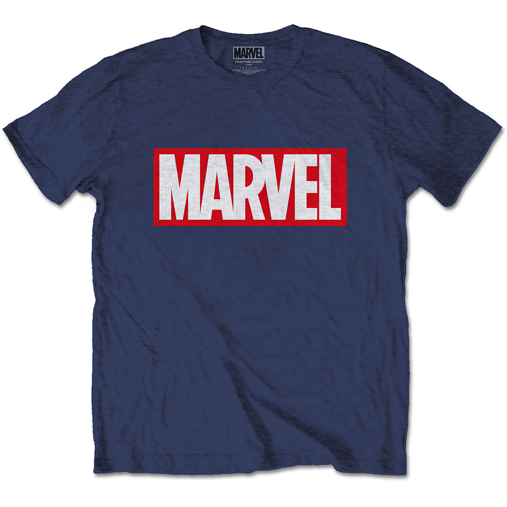 Marvel tričko Marvel Box Logo Modrá XXL