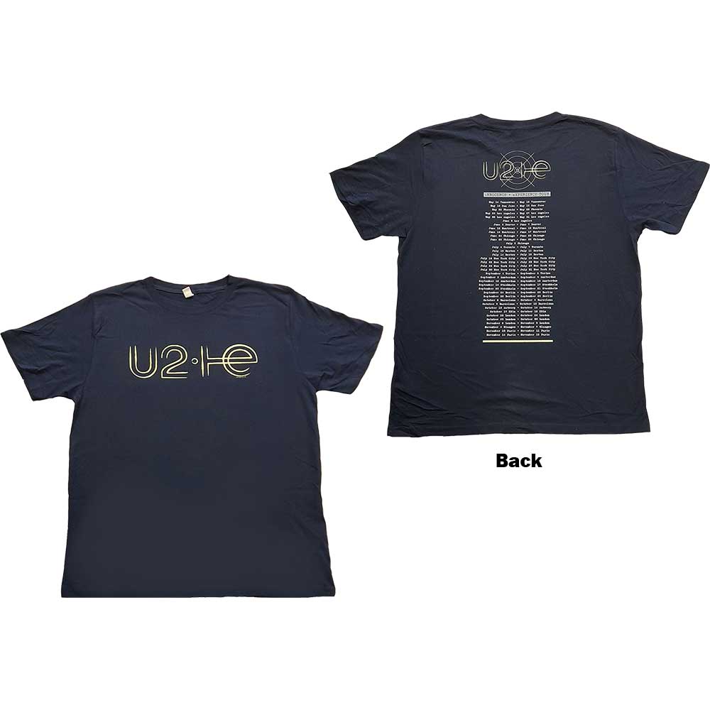 U2 tričko I+E 2015 Tour Dates Modrá XXL