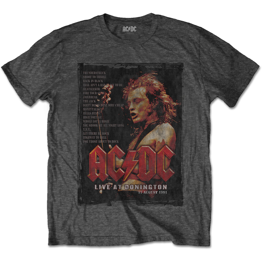 AC/DC tričko Donington Set Šedá XL