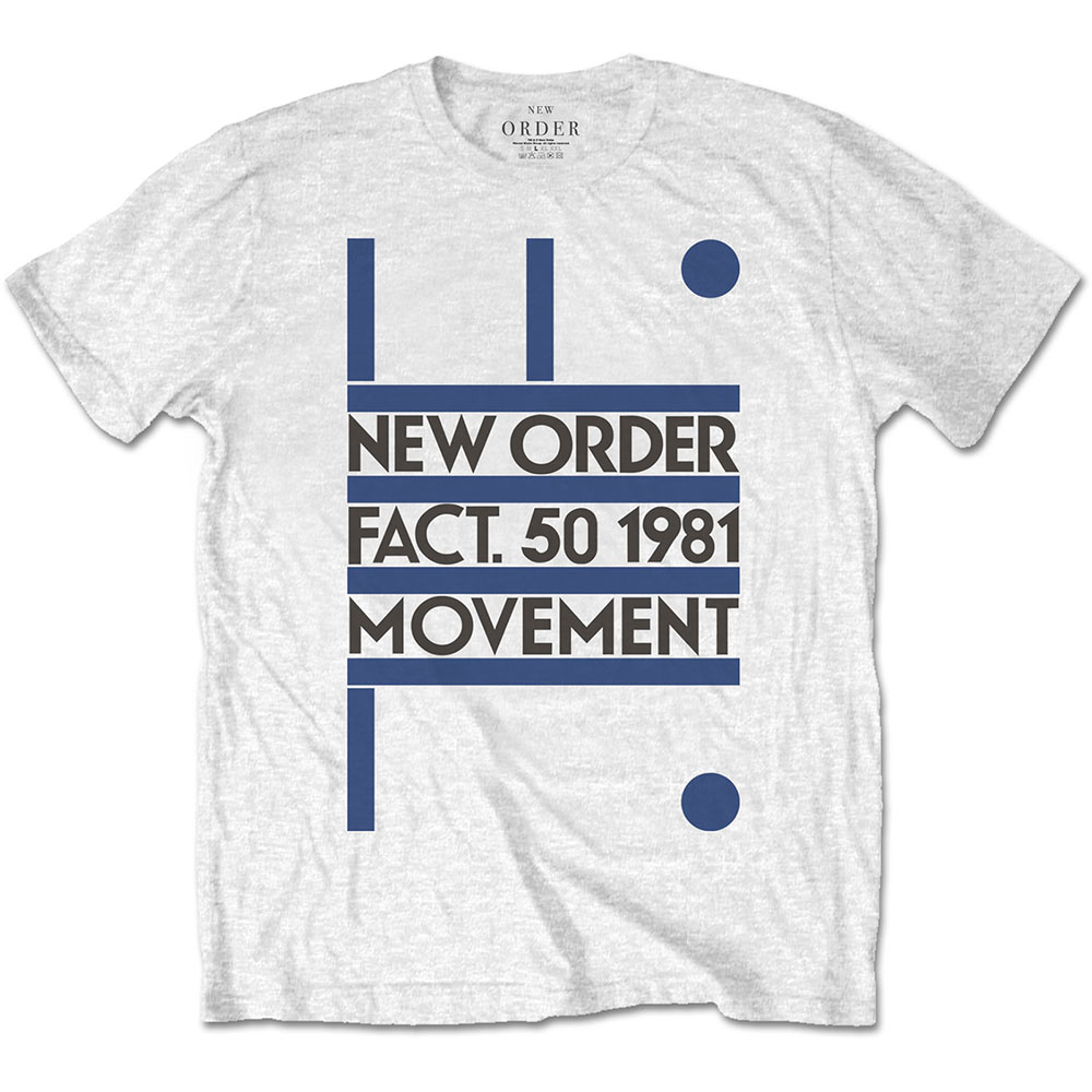 New Order tričko Movement Biela L