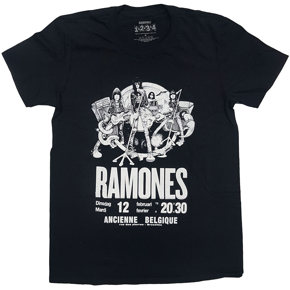 Ramones tričko Belgique Čierna S