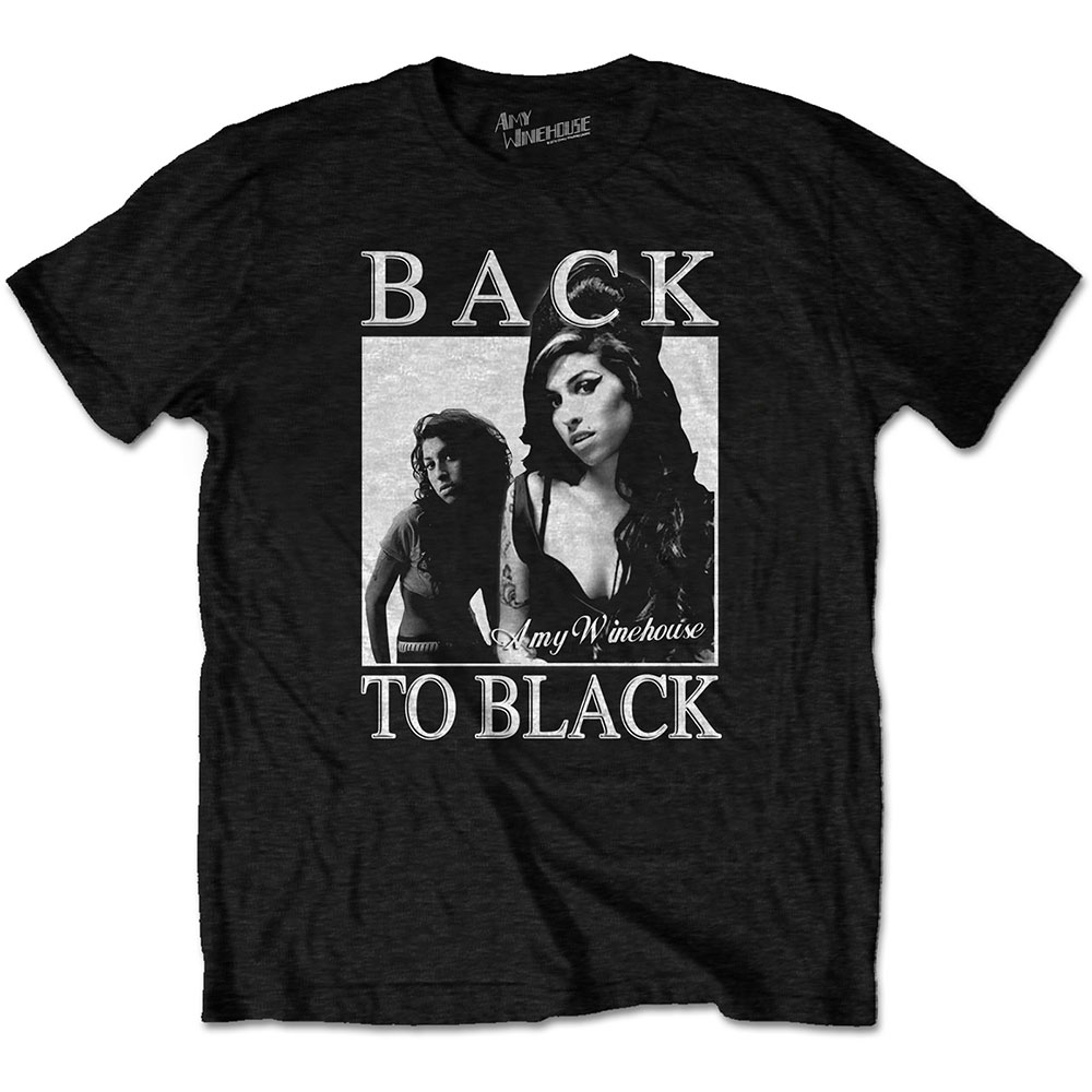 Amy Winehouse tričko Back to Black Čierna S