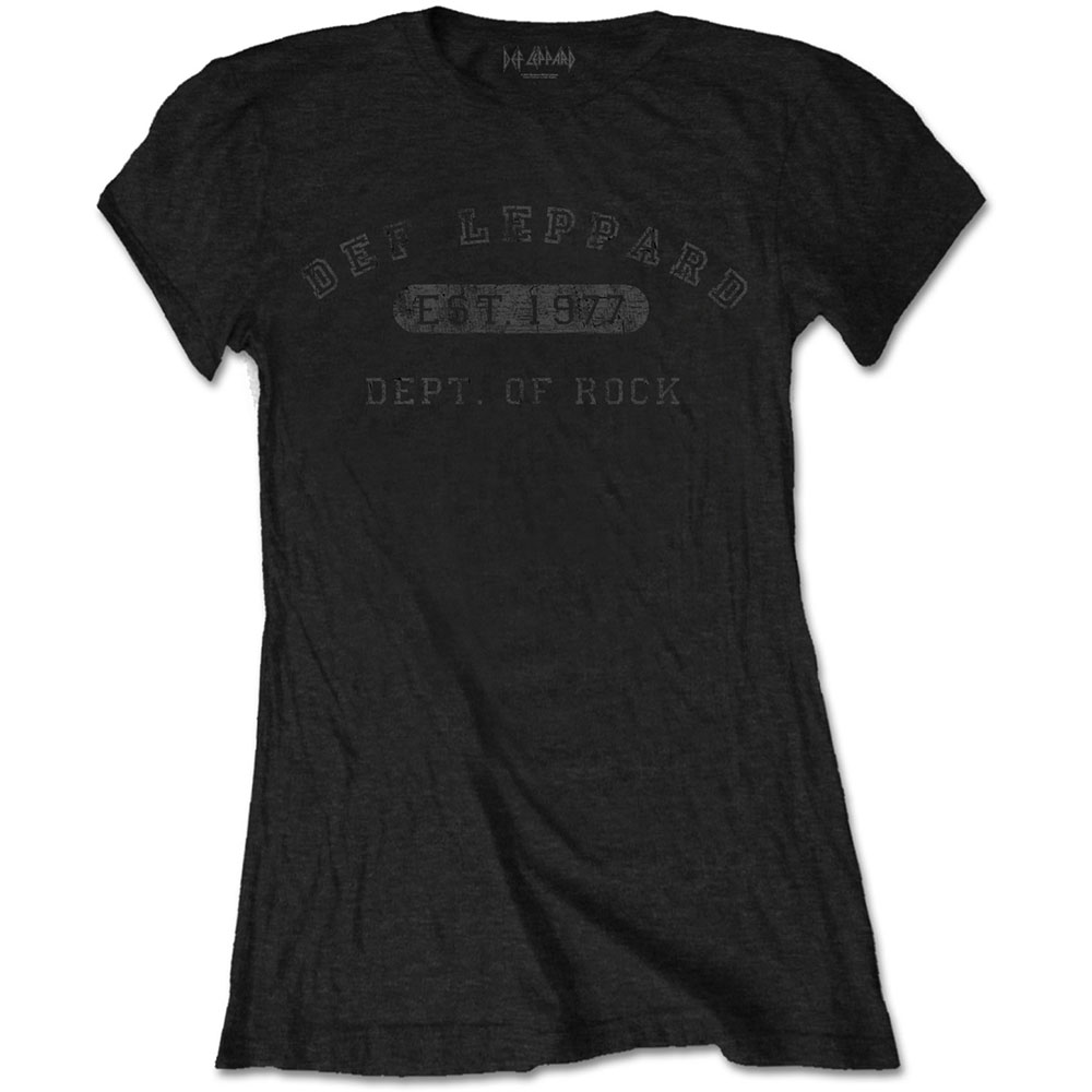 Def Leppard tričko Collegiate Logo Čierna XL