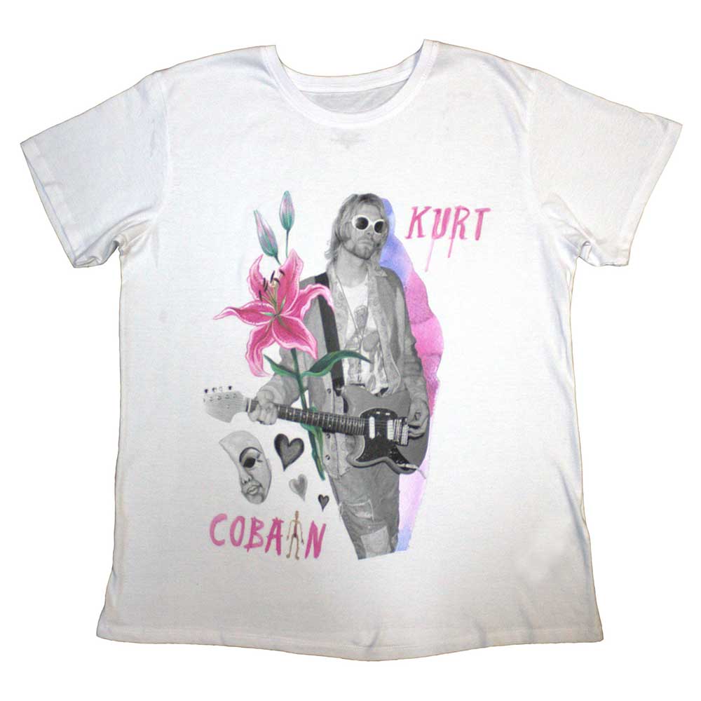 Kurt Cobain tričko Flower Biela L