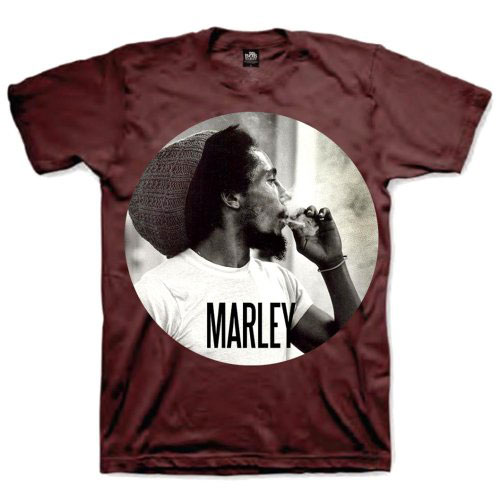 Bob Marley tričko Smokin Circle Hnedá M