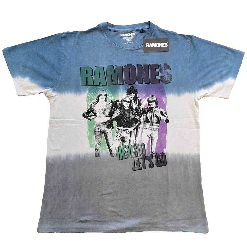 Ramones tričko Hey Ho Retro Modrá XXL