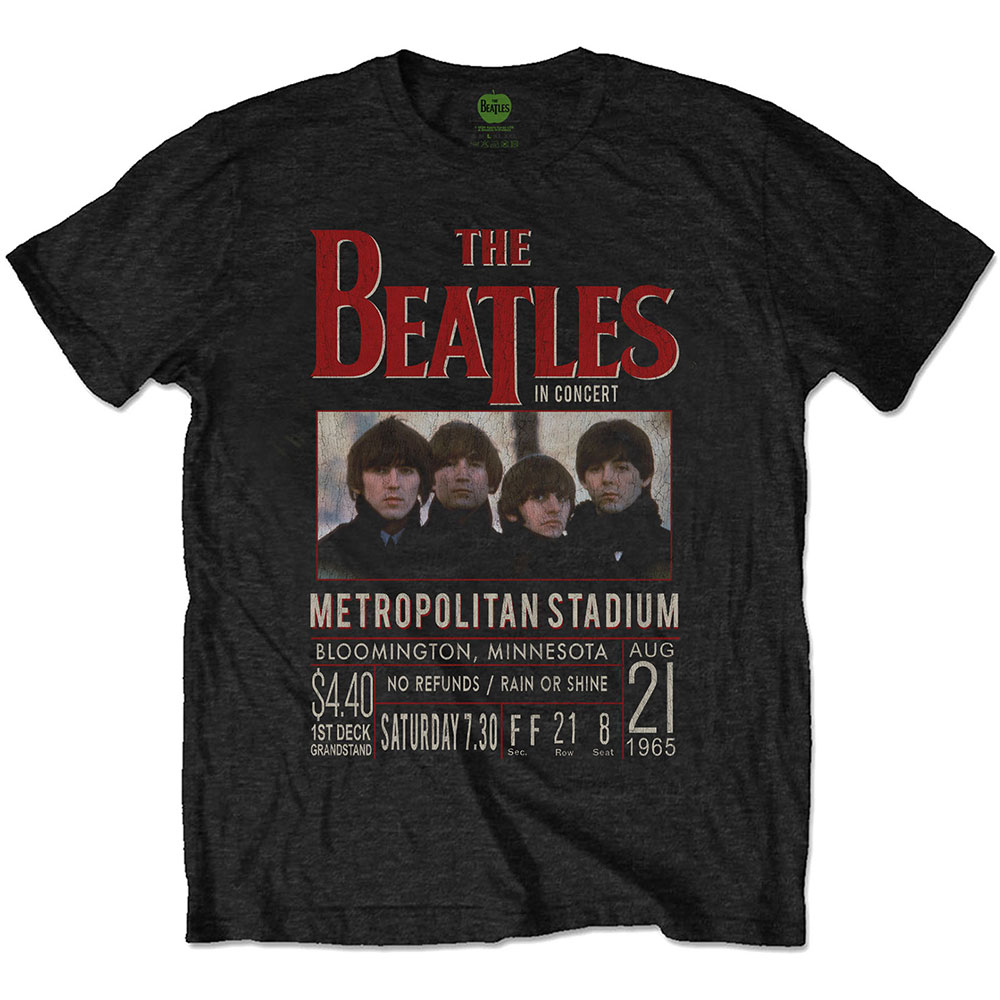 The Beatles tričko Minnesota 1965 Čierna XL