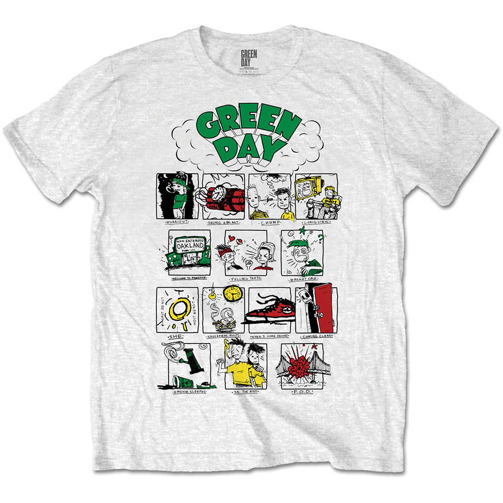 Green Day tričko Dookie RRHOF Biela XL