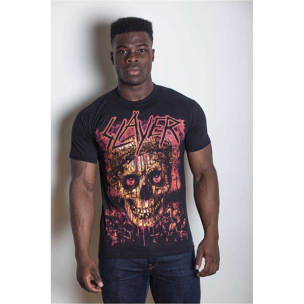 Slayer tričko Crowned Skull Čierna L