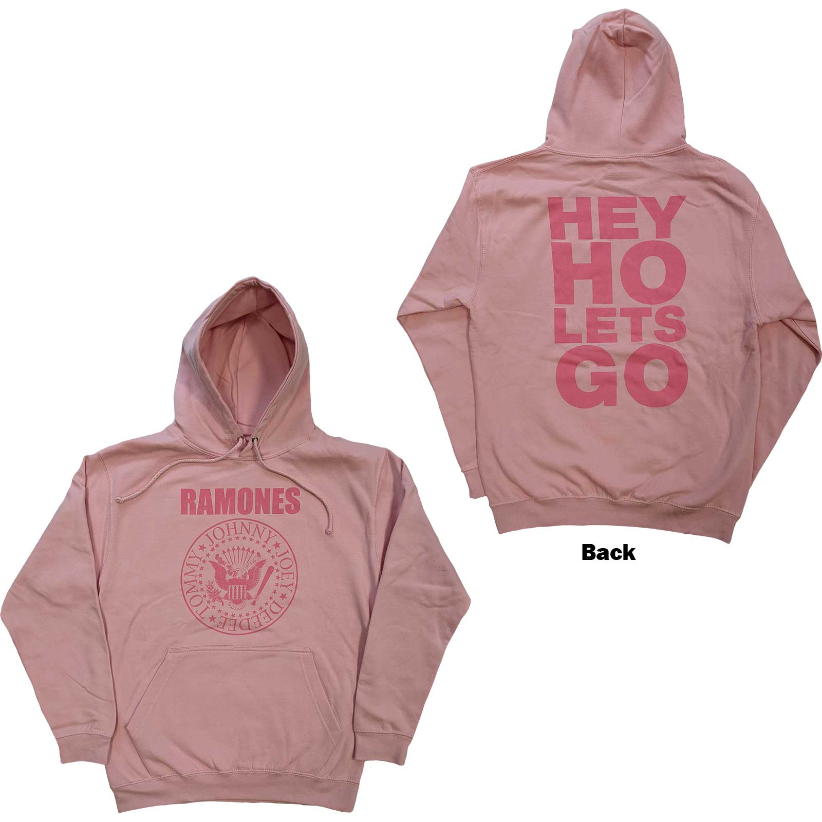 Ramones mikina Pink Hey Ho Seal Ružová XL