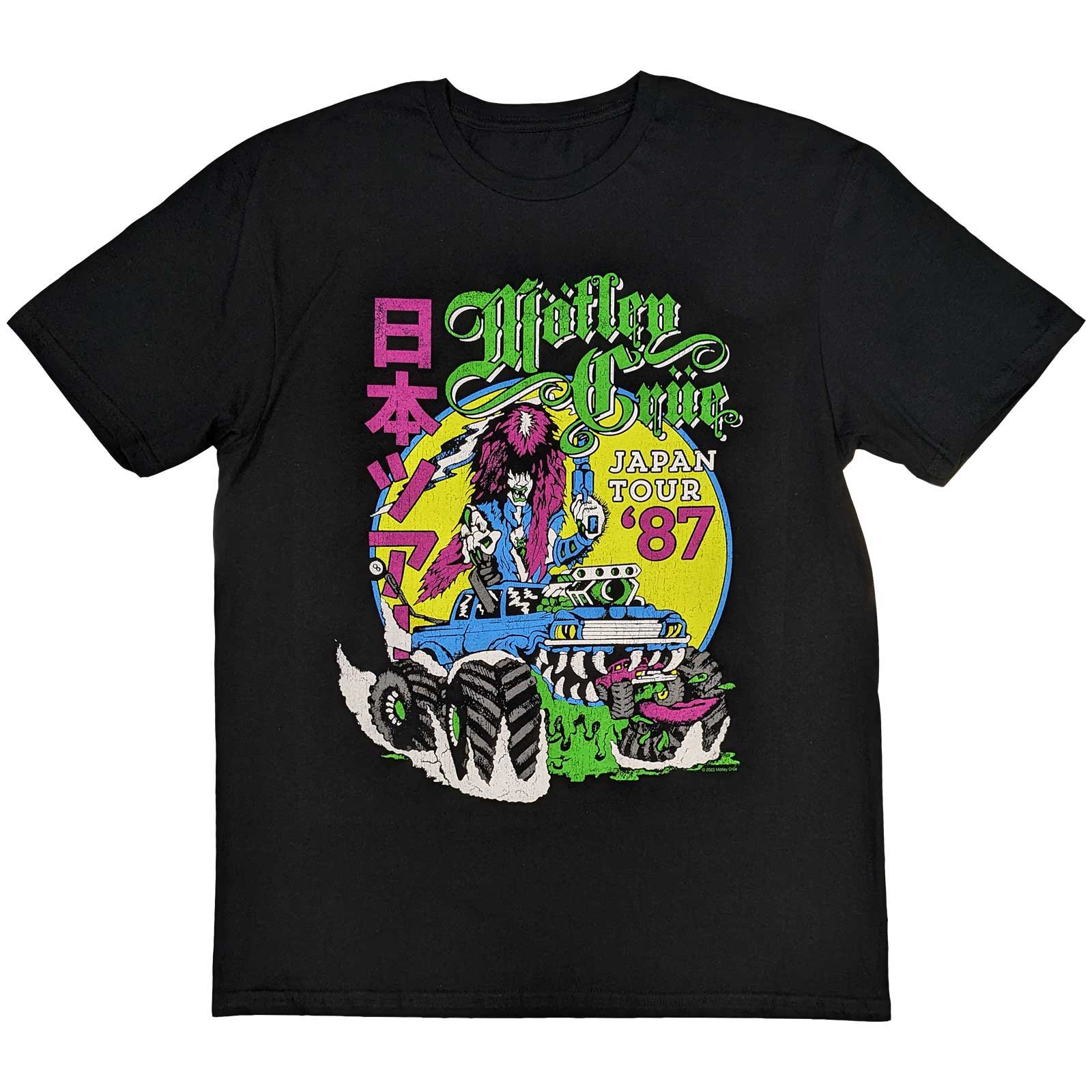 Motley Crue tričko Girls Girls Girls Japanese Tour \'87 Čierna XL