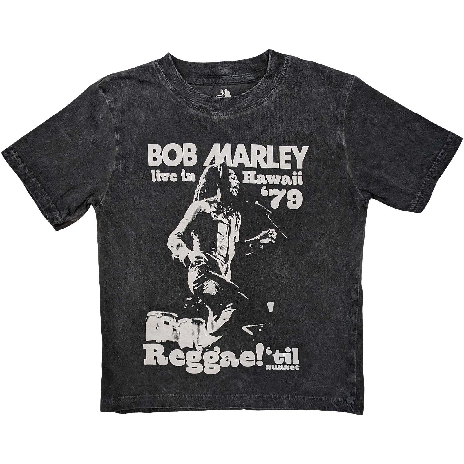 Bob Marley tričko Hawaii Snow Wash Šedá 9-10 rokov