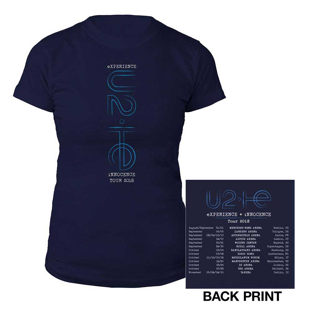 U2 tričko I+E Paris Event 2015 Modrá L