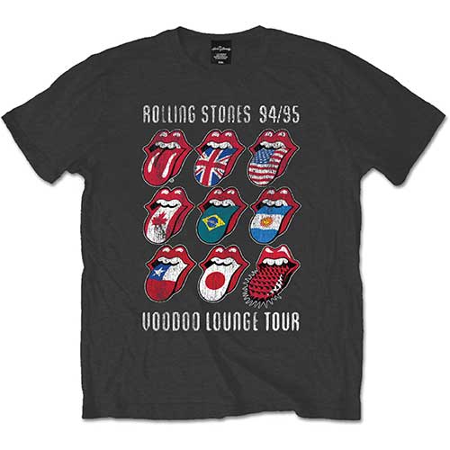 The Rolling Stones tričko Voodoo Lounge Tongues Šedá S