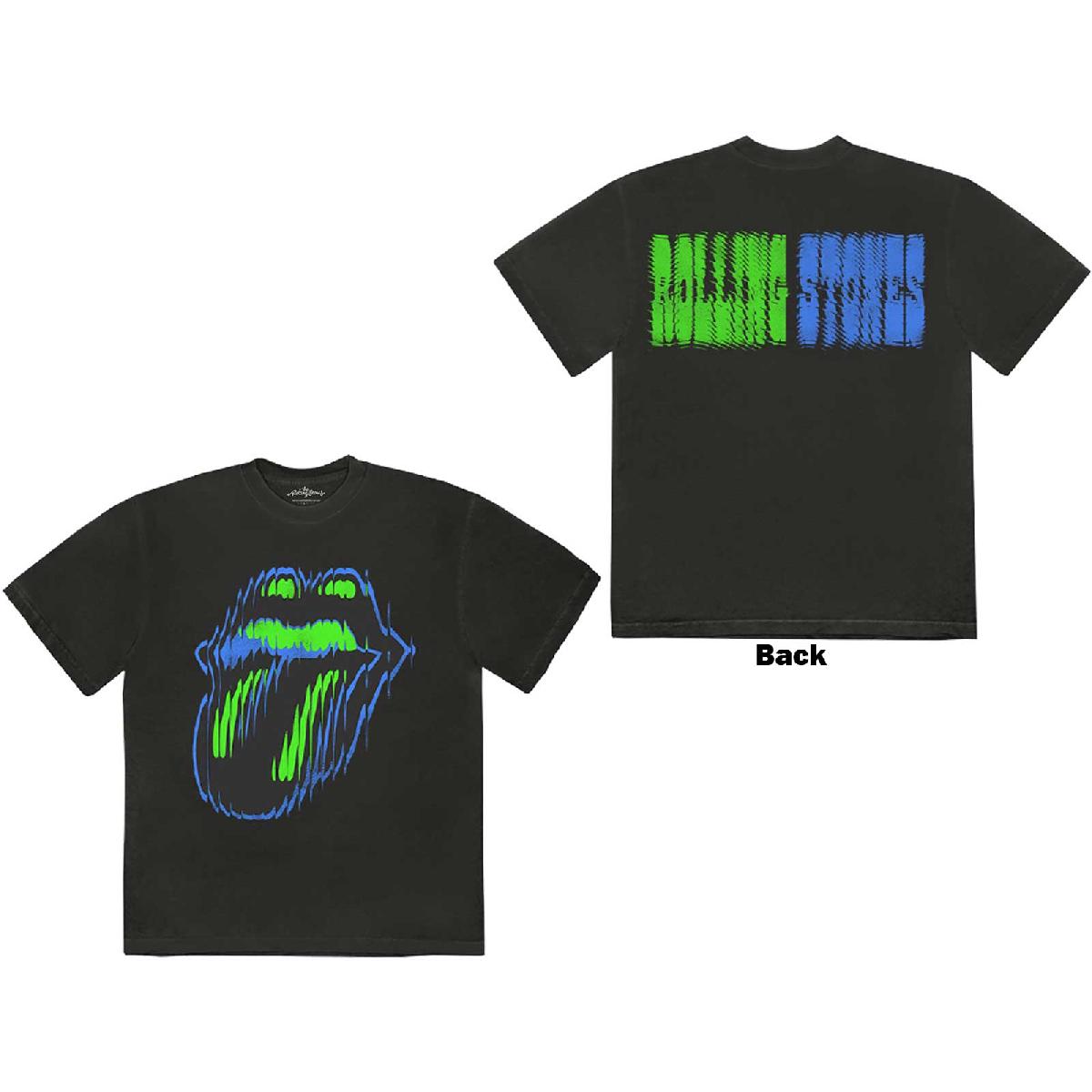The Rolling Stones tričko Distorted Tongue Čierna M