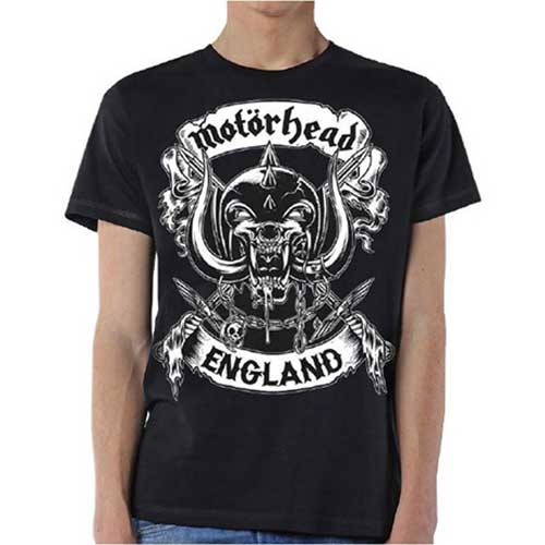 Motörhead tričko Crossed Swords England Crest Čierna L