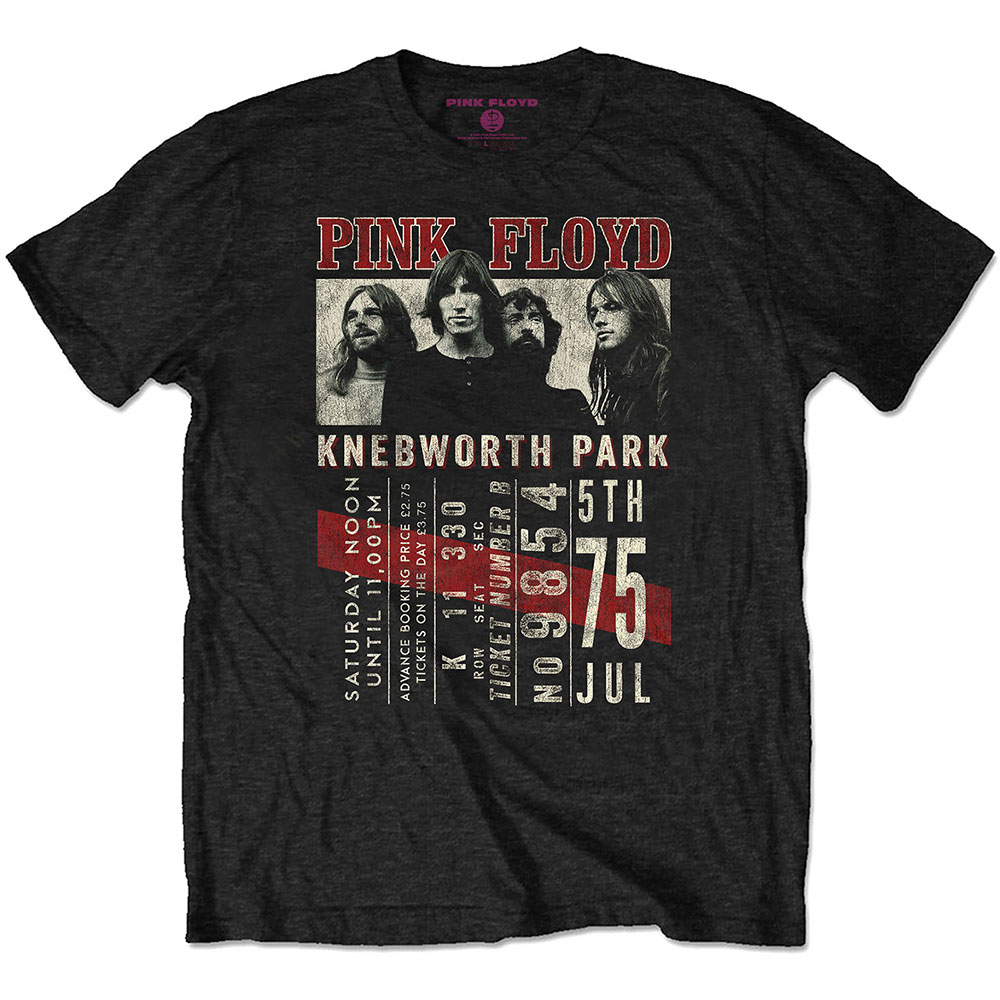 Pink Floyd tričko Knebworth \'75 Čierna XL