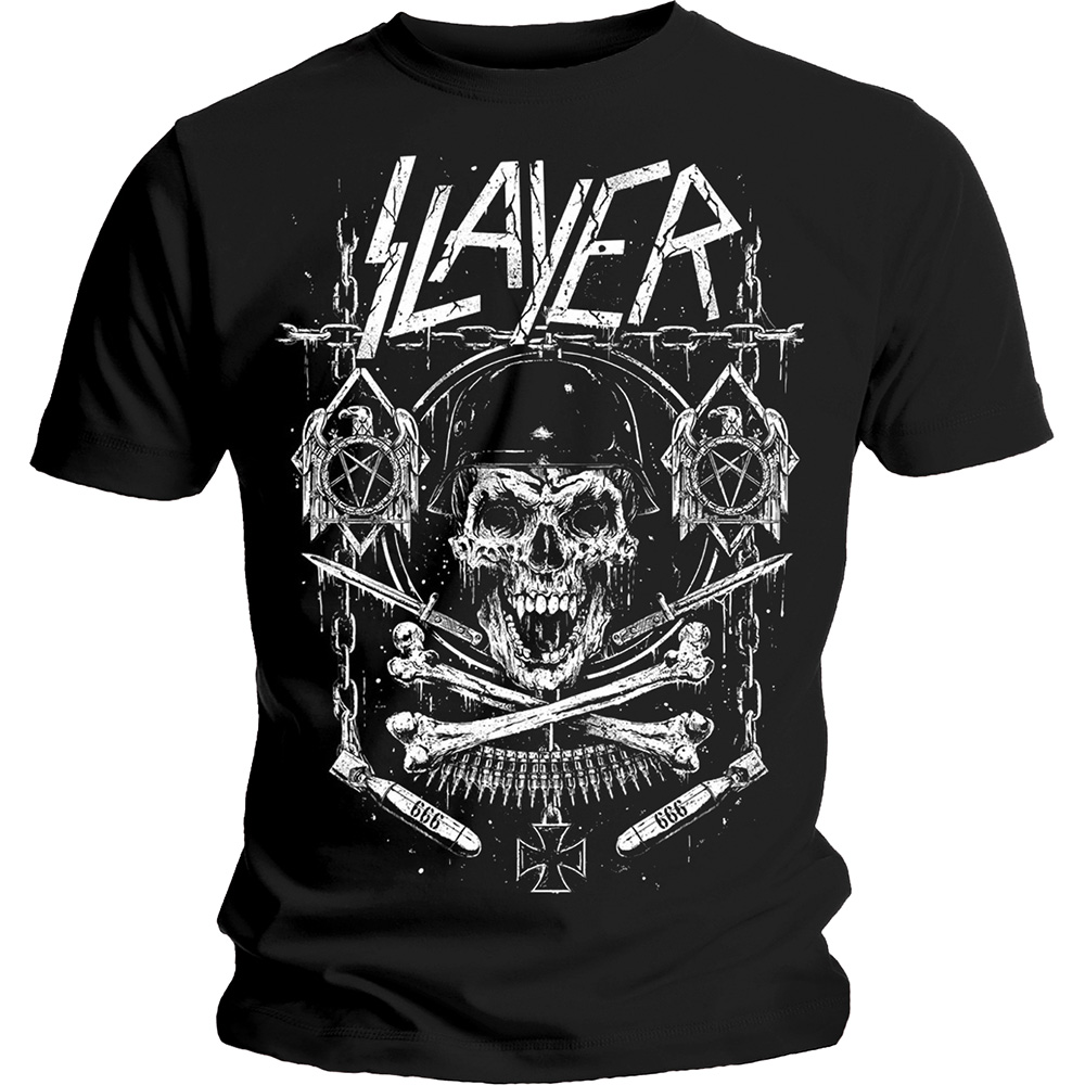 Slayer tričko Skull & Bones Revised Čierna S