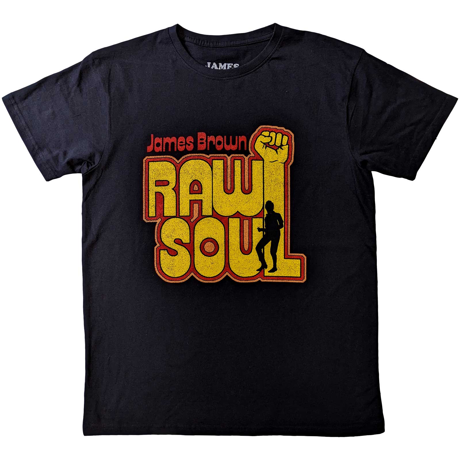 James Brown tričko Raw Soul Čierna L