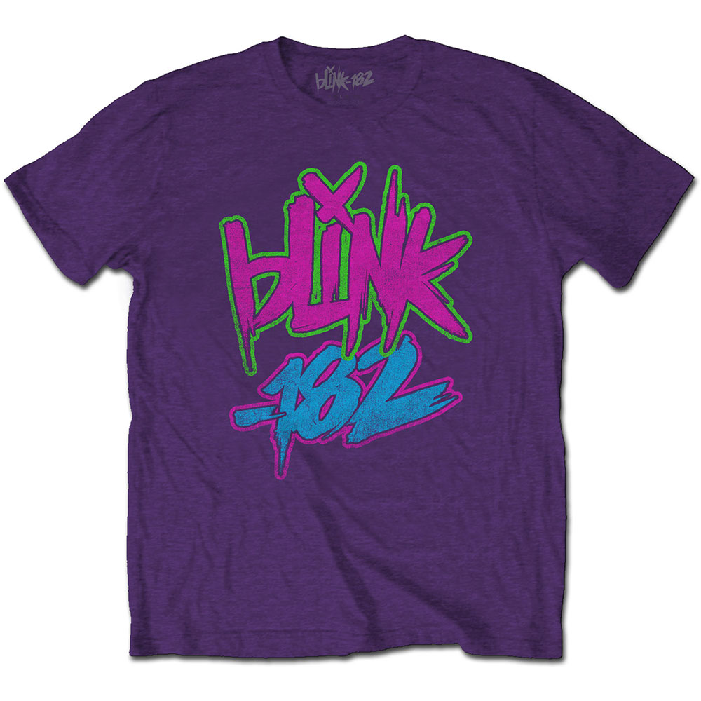Blink 182 tričko Neon Logo Fialová XL