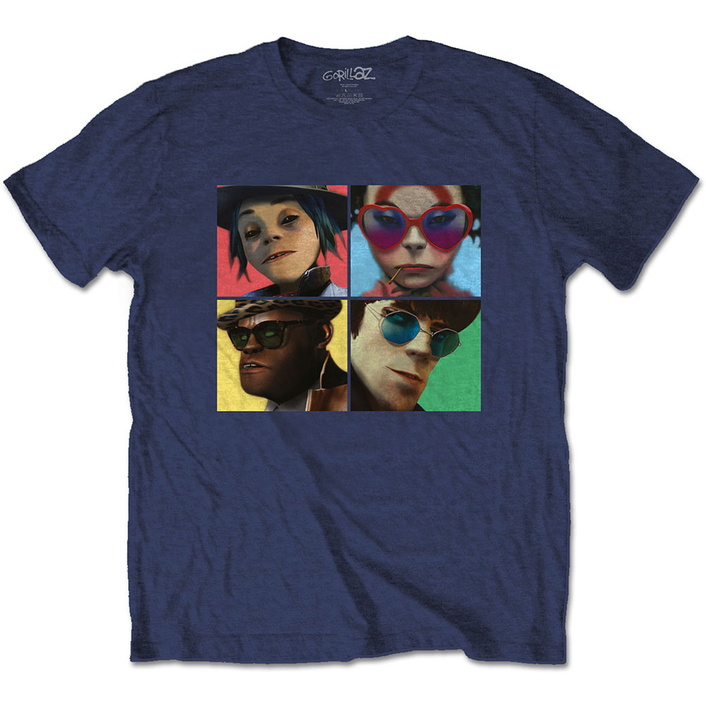 Gorillaz tričko Humanz Modrá L