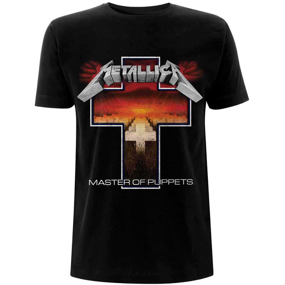 Metallica tričko Master of Puppets Cross Čierna XL