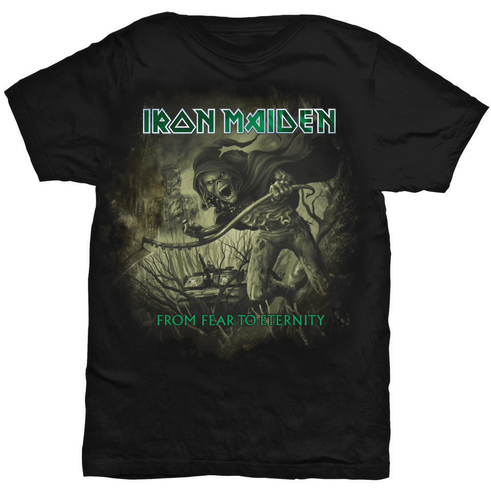 Iron Maiden tričko From Fear To Eternity Distressed Čierna XXL
