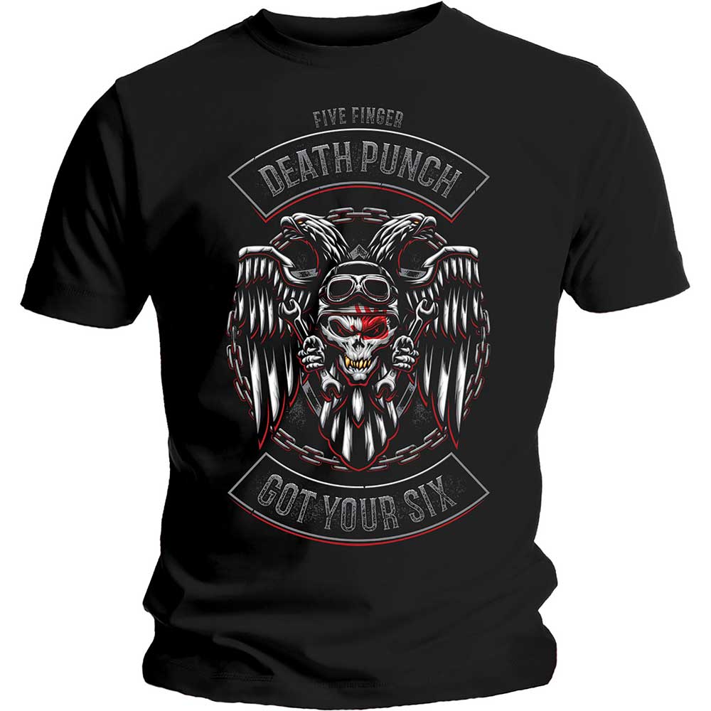 Five Finger Death Punch tričko Biker Badge Čierna M