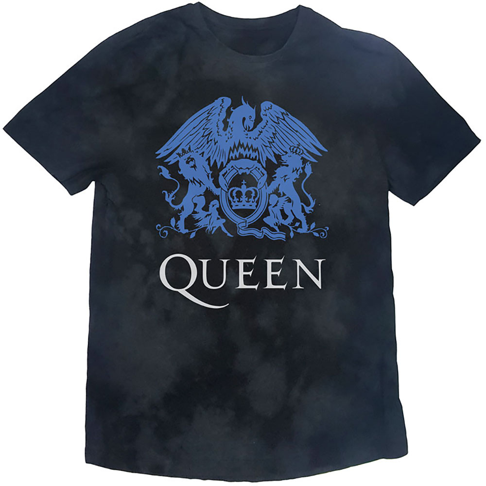 Queen tričko Blue Crest Čierna L