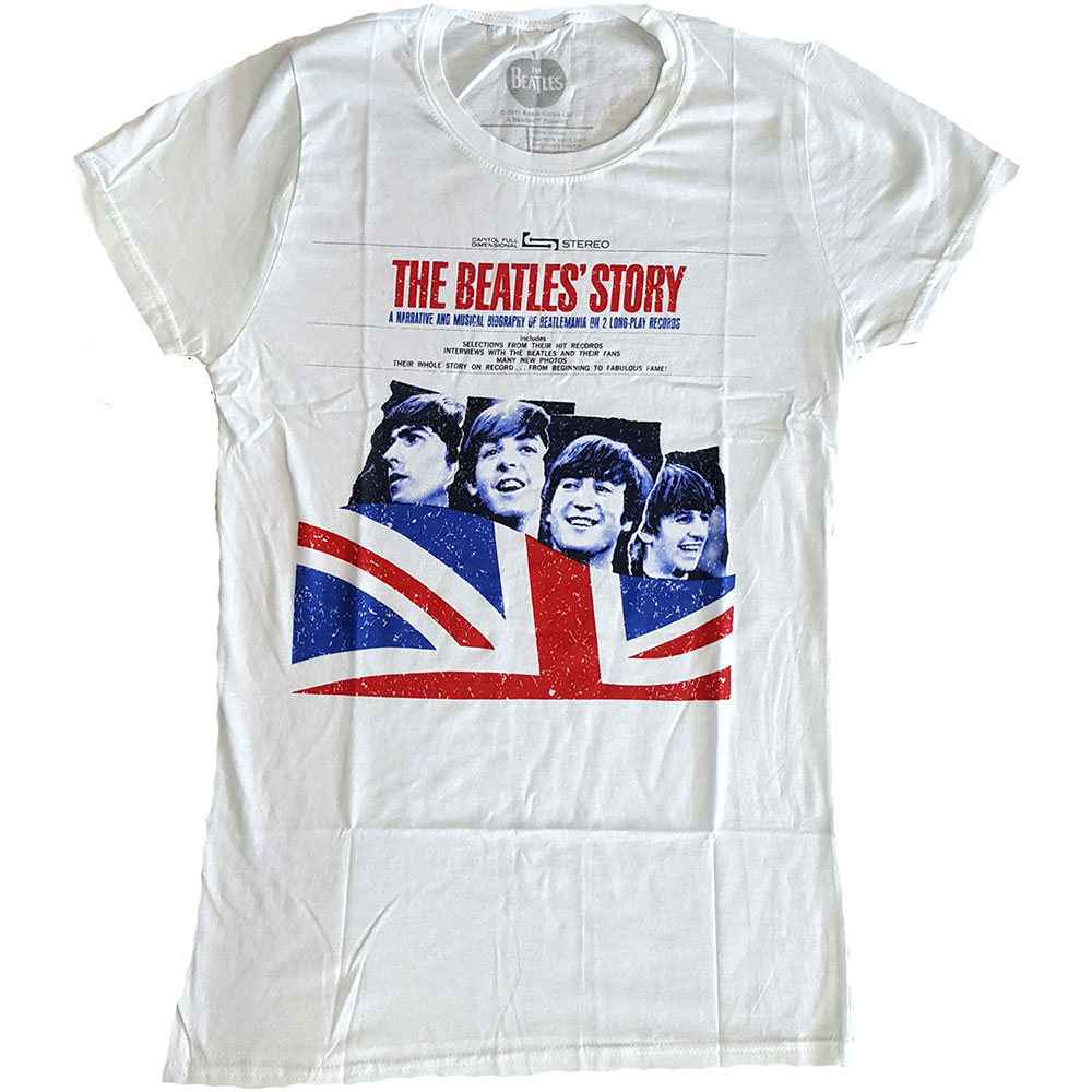 The Beatles tričko The Beatles Story Biela L