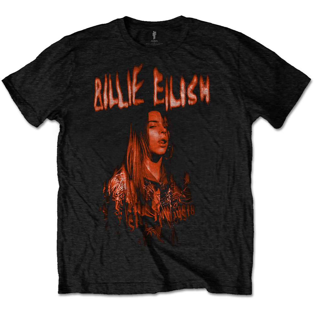 Billie Eilish tričko Spooky Logo Čierna XL