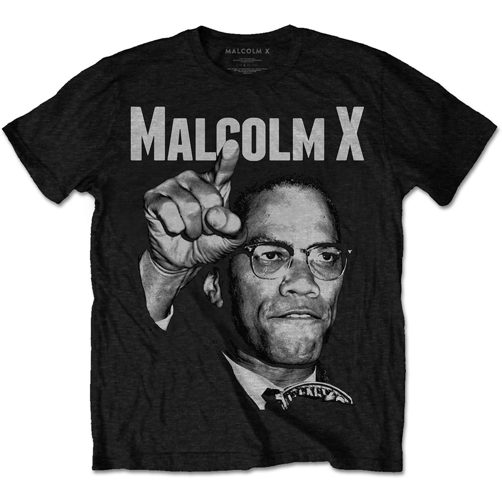 Malcolm X tričko Pointing Čierna S