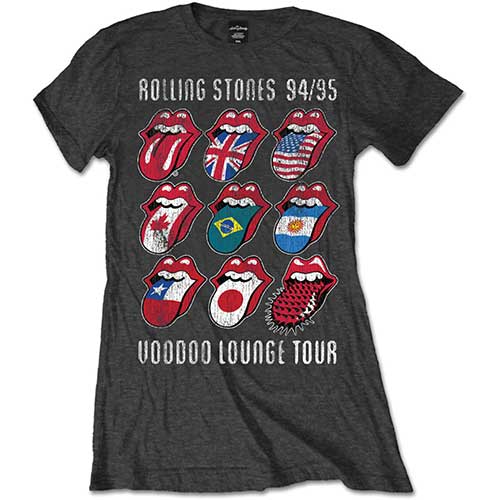 The Rolling Stones tričko Voodoo Lounge Tongues Šedá L
