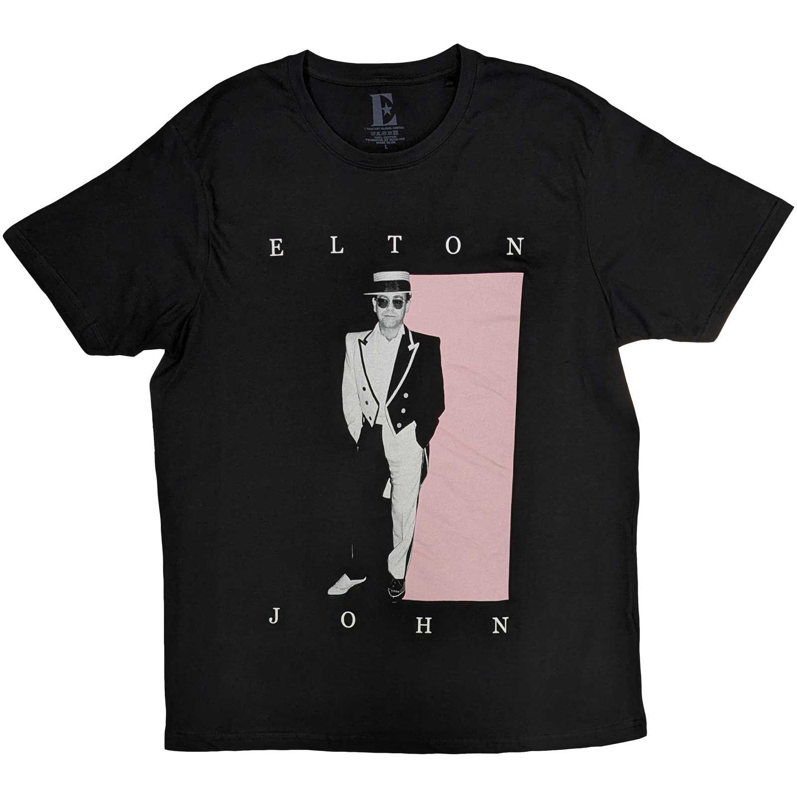 Elton John tričko Tux Photo Čierna L