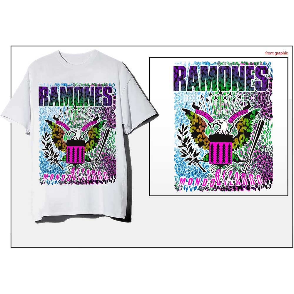 Ramones tričko Animal Skin Biela L