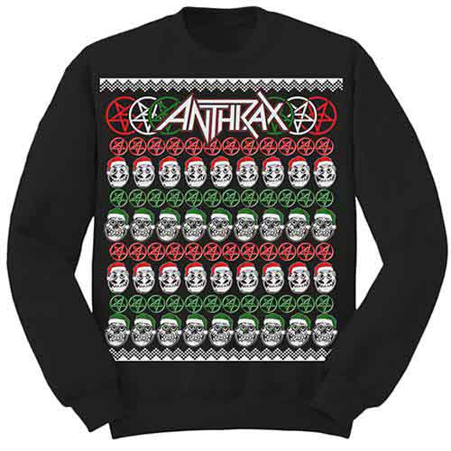 Anthrax mikina Skulls Christmas Čierna S