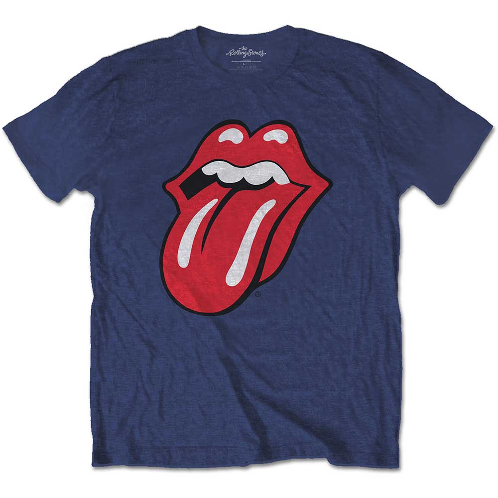 The Rolling Stones tričko Classic Tongue Modrá 12-14 rokov