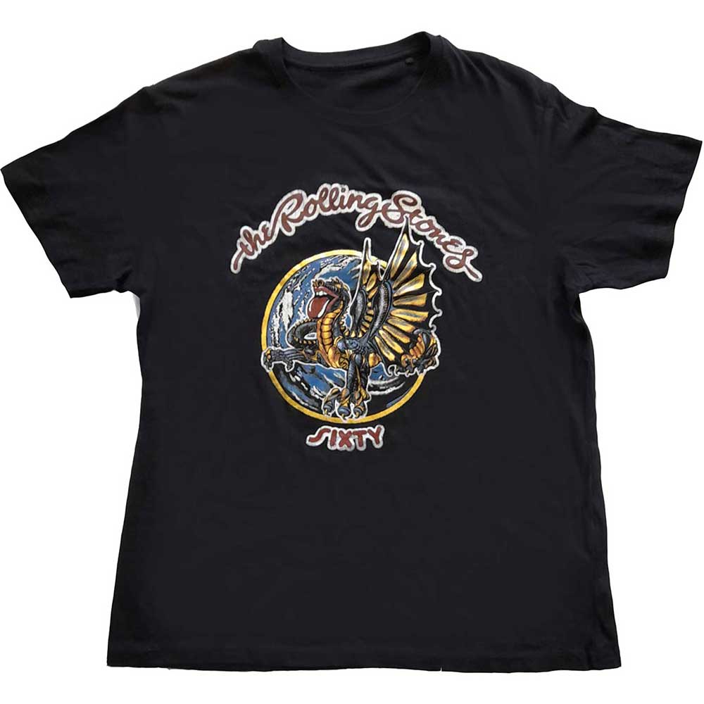 The Rolling Stones tričko Sixty Dragon Globe Čierna XL
