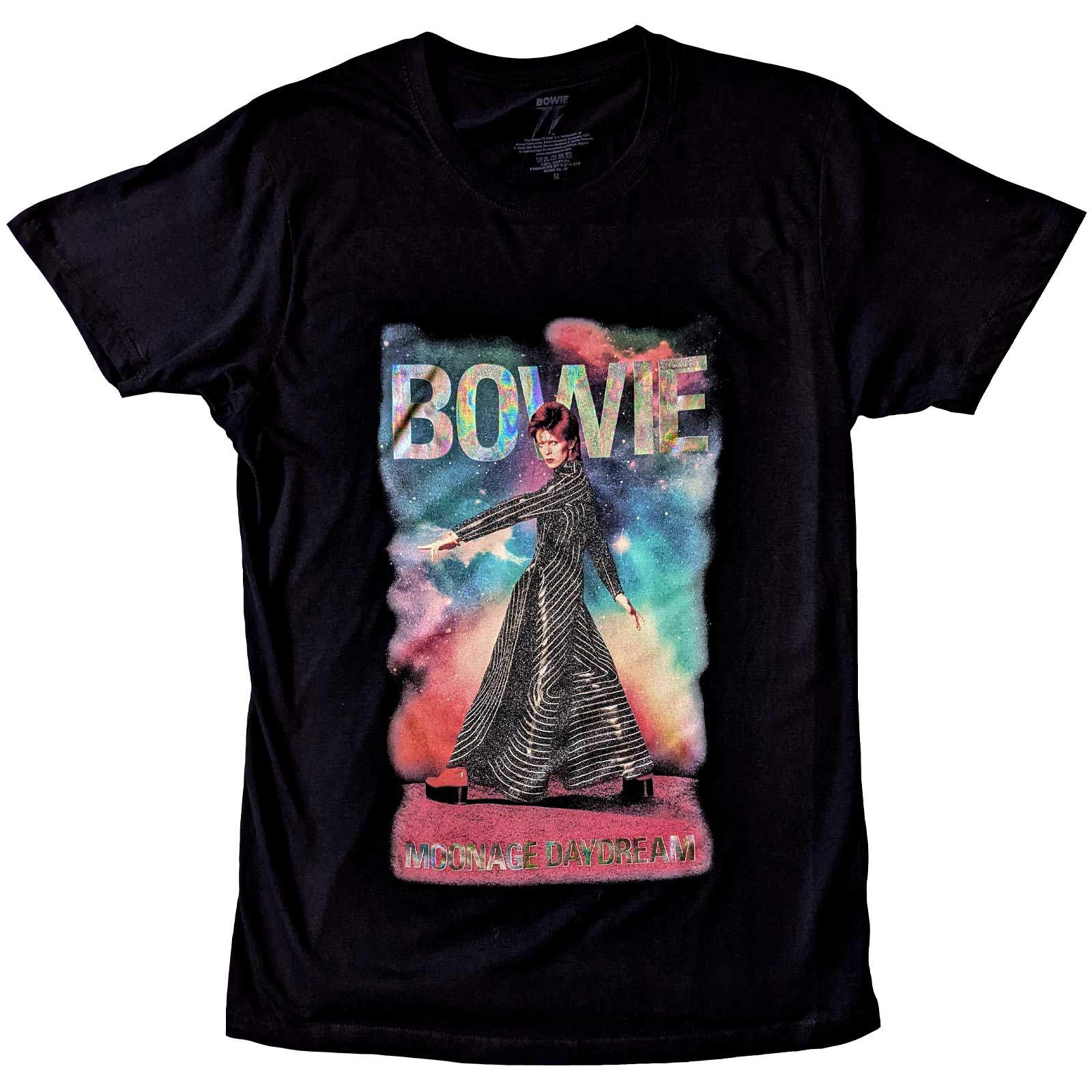 David Bowie tričko Moonage 11 Fade Čierna L
