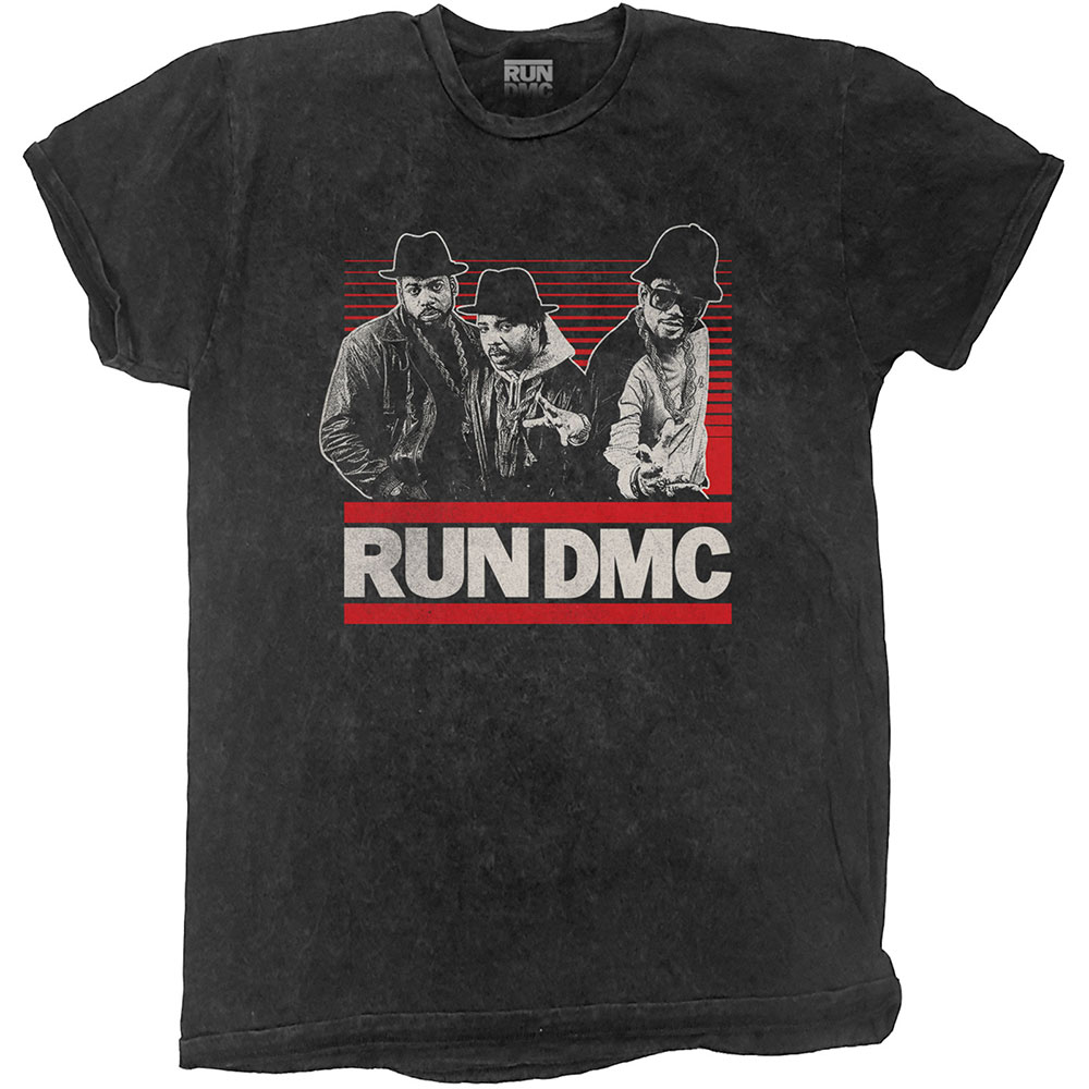 Run-DMC tričko Gradient Bars Čierna S