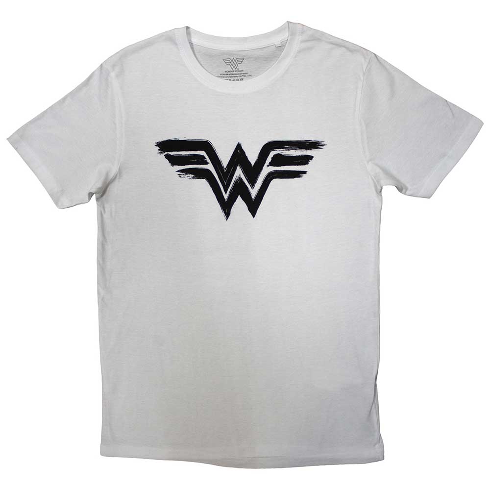 DC Comics tričko Wonder Woman - Black Paint Logo Biela XL