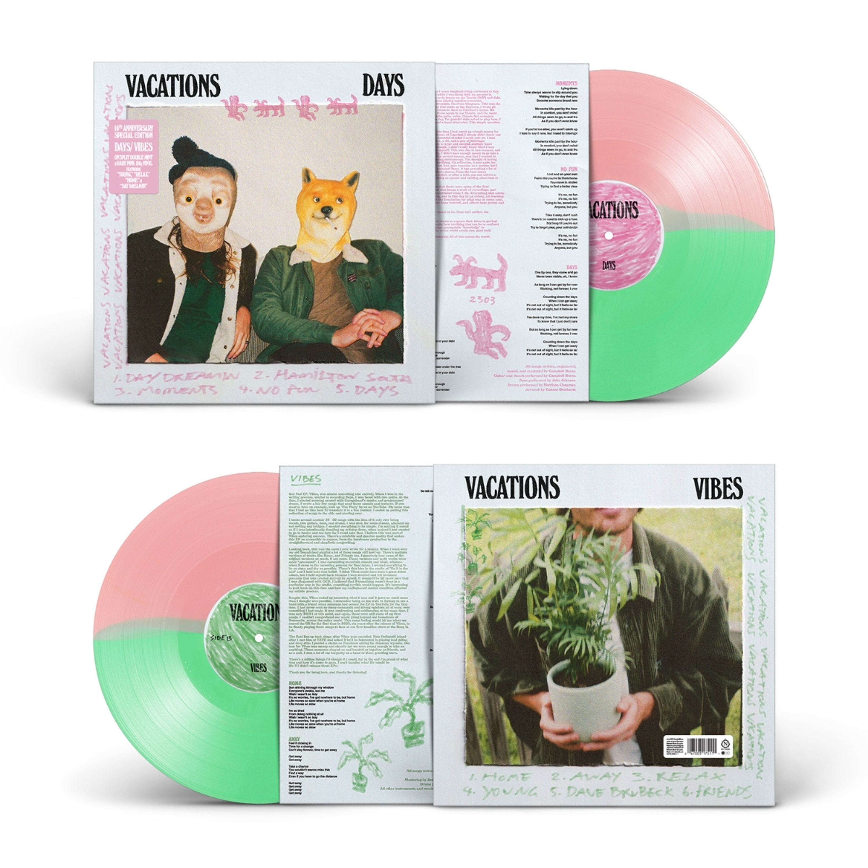 E-shop Vacations - Days/Vibes (Pink/Green) LP