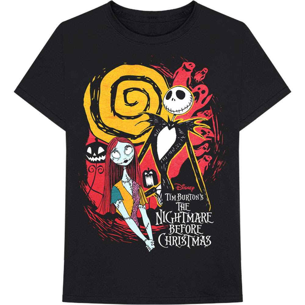 Disney tričko The Nightmare Before Christmas Ghosts Čierna L