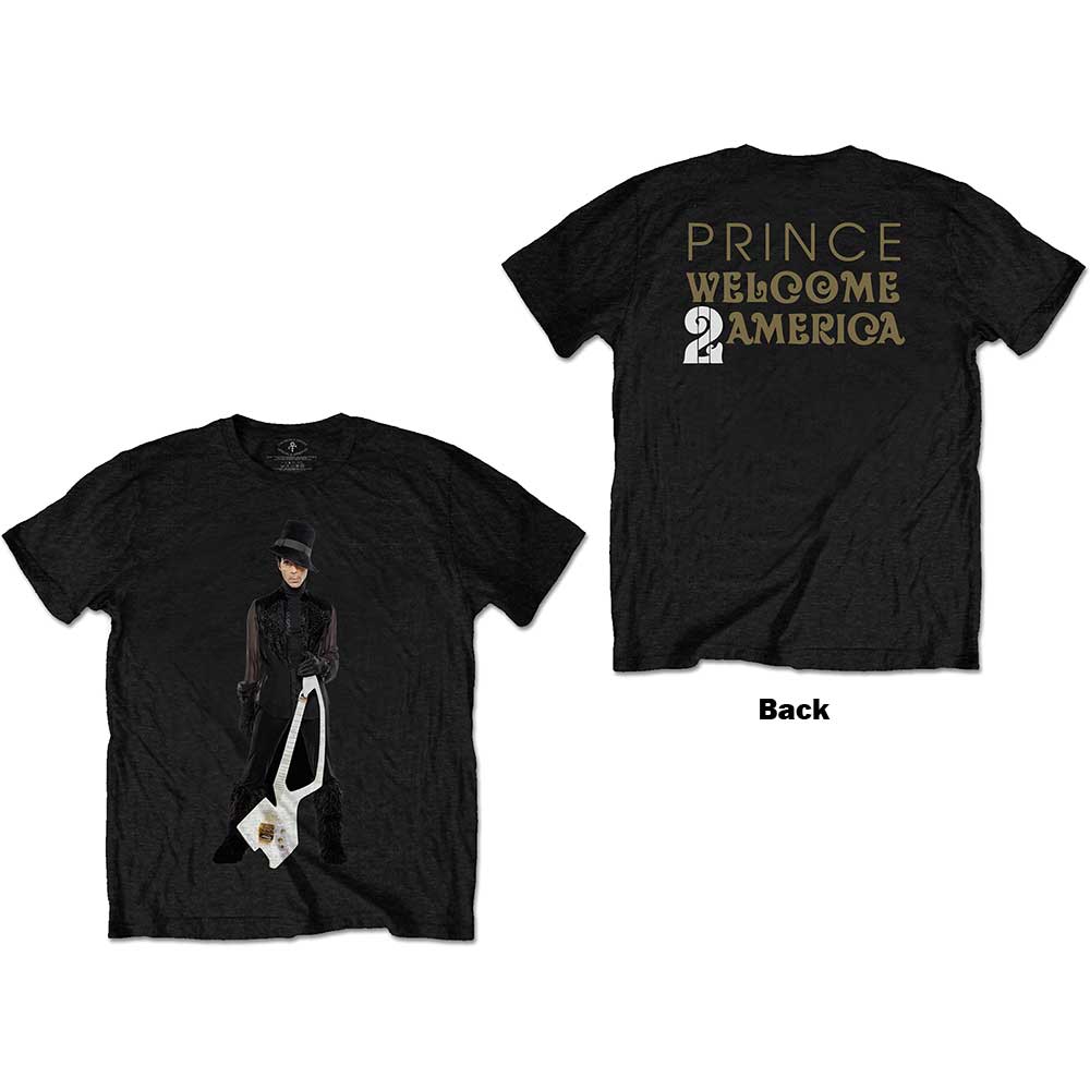 Prince tričko W2A White Guitar Čierna XXL