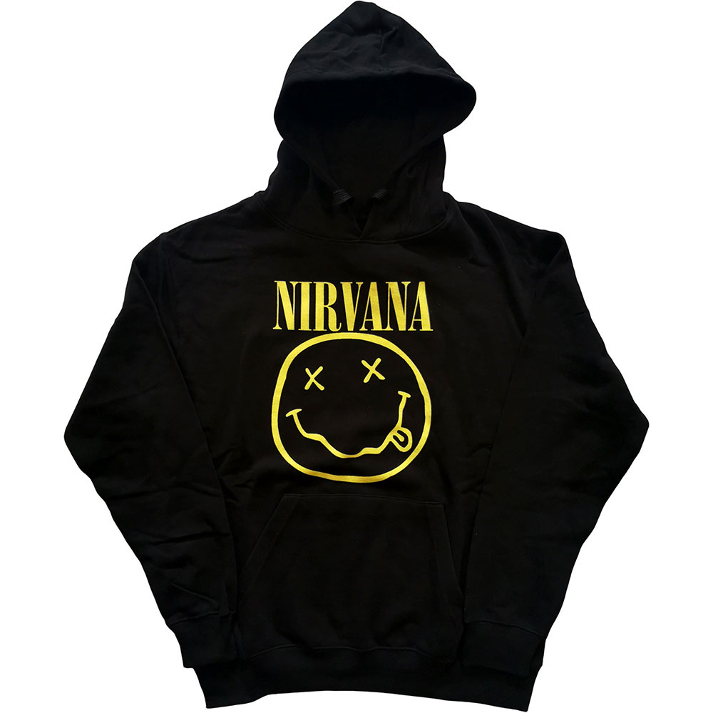 Nirvana mikina Yellow Smiley Čierna XL