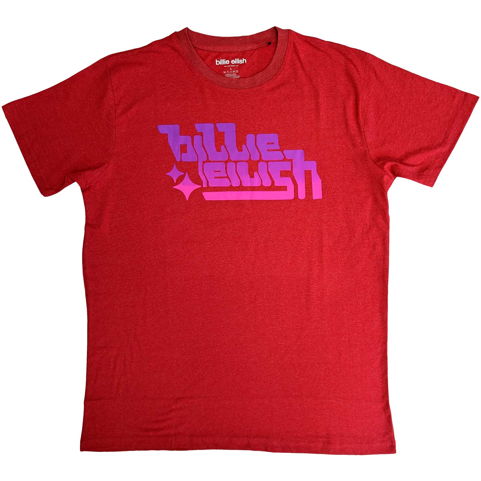 Billie Eilish tričko Purple Logo Červená L