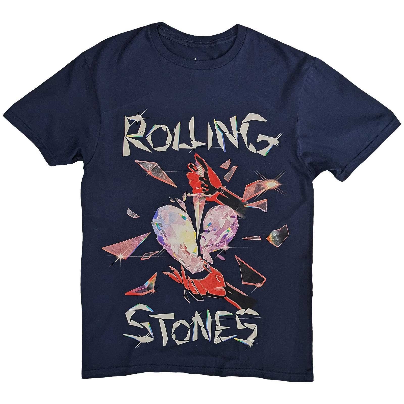 The Rolling Stones tričko Hackney Diamonds Heart Modrá XL