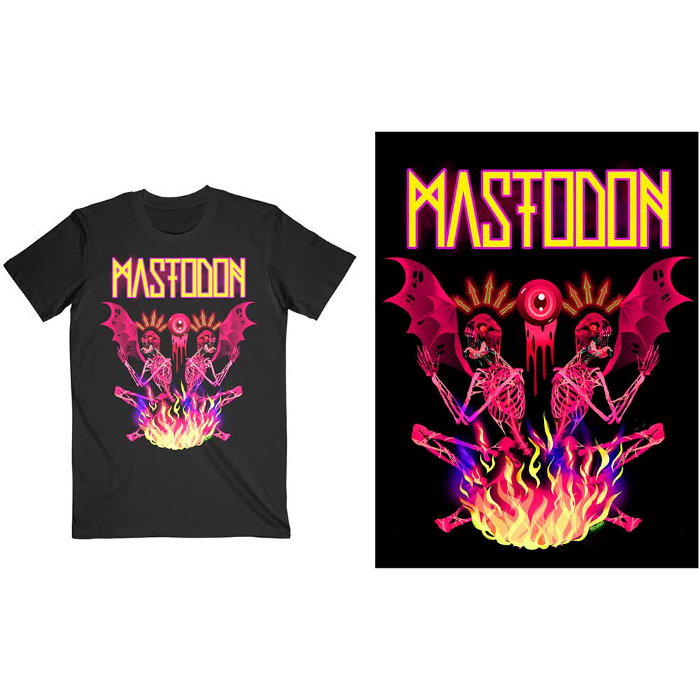 Mastodon tričko Double Brimstone Neon Čierna XL