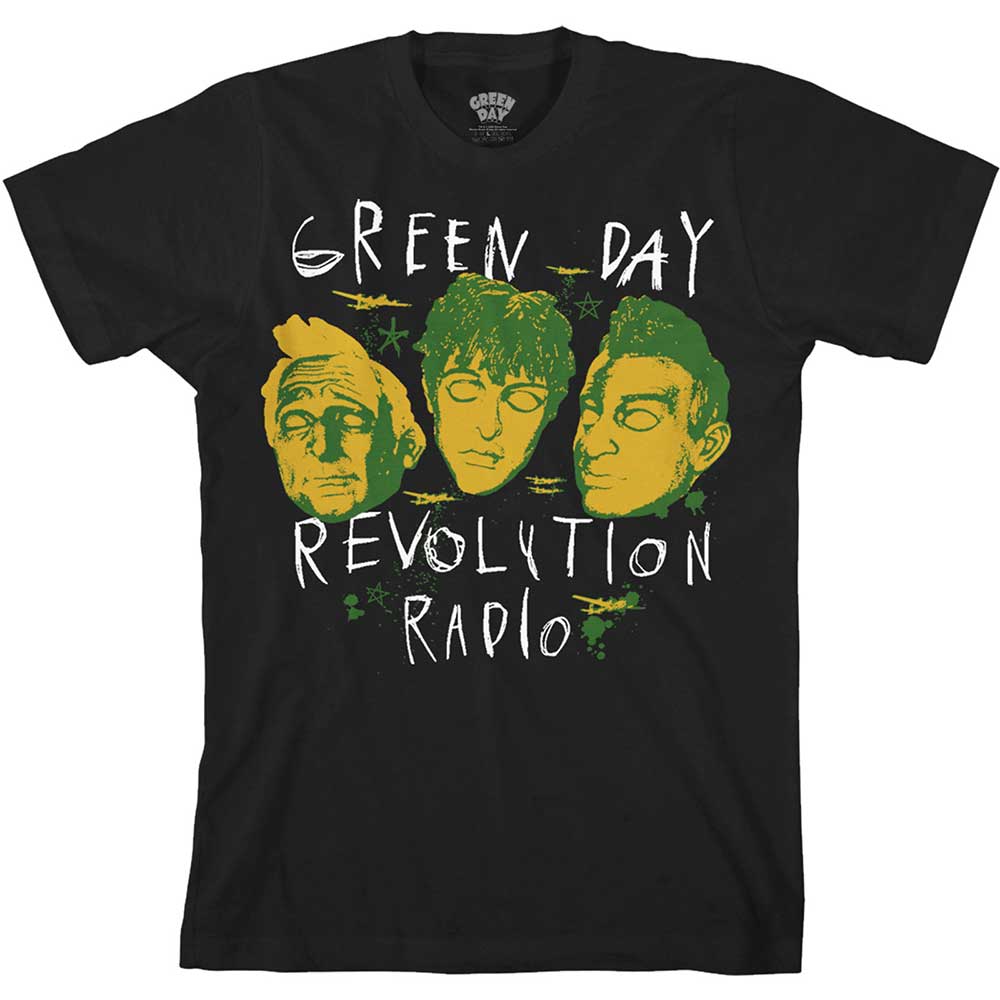 Green Day tričko Scribble Mask Čierna XL